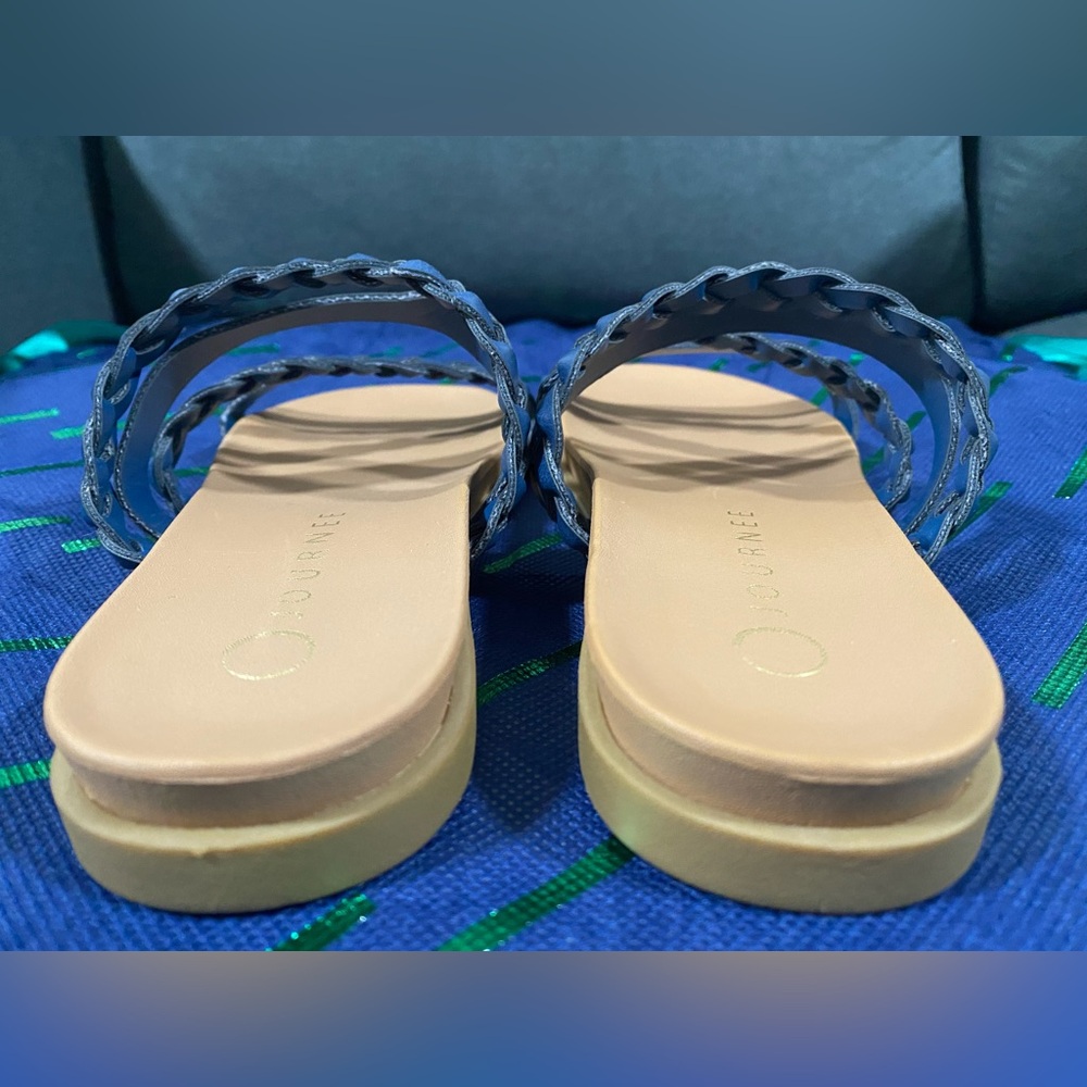 ⭐️NEW Journee COLETTE SLIDE SANDALS IN FAUX LEATHER Size 6 - Picture 6 of 16
